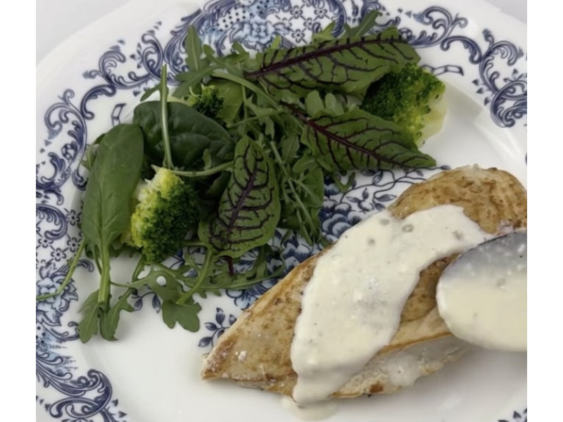 Сочная куриная грудка в сливочном соусе без капли масла 